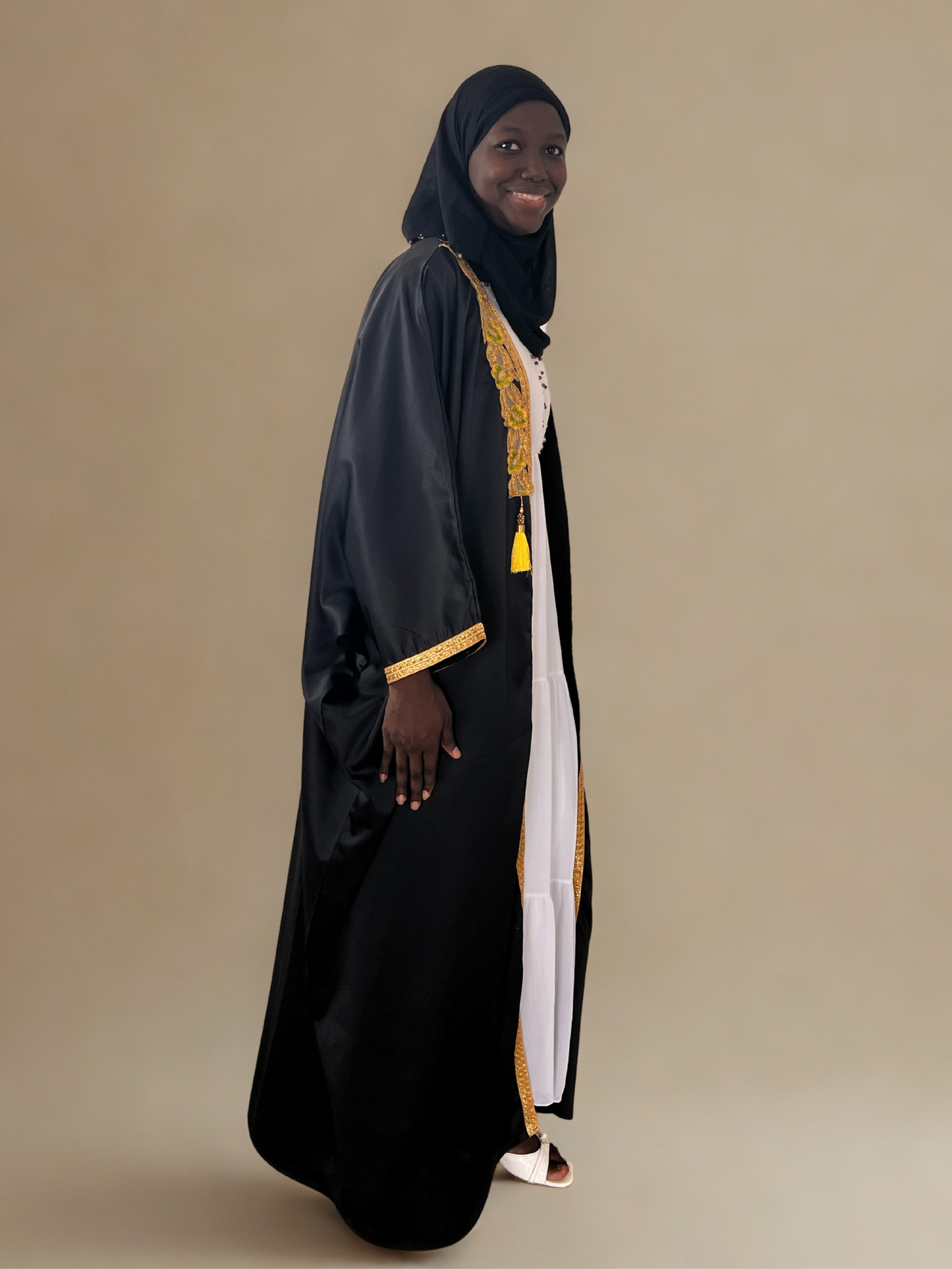Abaya Ébène Raffinée
