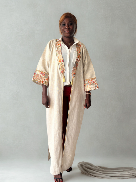Abaya Ivoire Élégance
